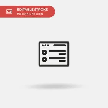 Browser Simple vector icon. Illustration symbol design template for web mobil Stock Illustration