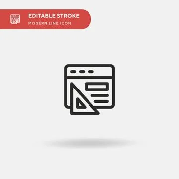 Browser Simple vector icon. Illustration symbol design template for web mobil Stock Illustration