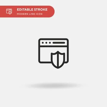 Browser Simple vector icon. Illustration symbol design template for web mobil Stock Illustration