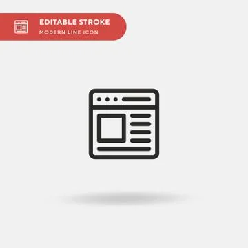 Browser Simple vector icon. Illustration symbol design template for web mobil Stock Illustration