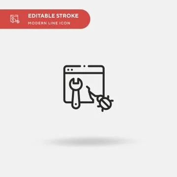 Browser Simple vector icon. Illustration symbol design template for web mobil 스톡 일러스트