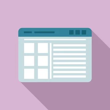 Browser site icon flat vector. Window bar Stock Illustration