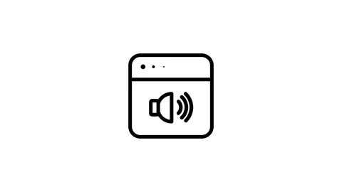 Browser Speaker Audio Volume Media Icon Stock Footage 335591744