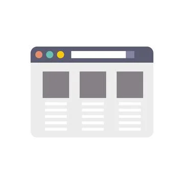 Browser tab icon flat vector. Window computer Stock Illustration