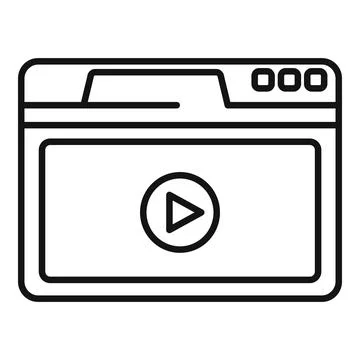Browser tab icon outline . Window computer Stock Illustration