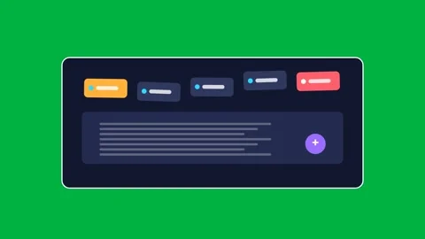 Browser Tabs Reordering In A Row on Green Screen Video stock 342098430