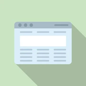 Browser template icon flat vector. Computer interface イラスト素材