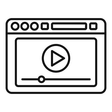 Browser template icon outline vector. Computer interface Stock Illustration