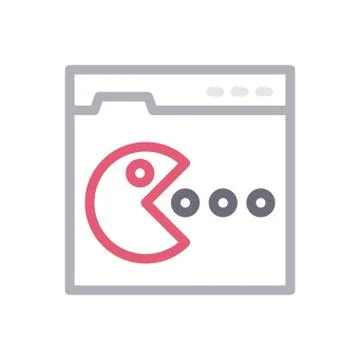 Browser thin line colour icon Stock-Illustration