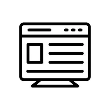 Browser thin line icon 库存插图