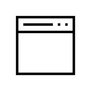 Browser thin line icon 库存插图