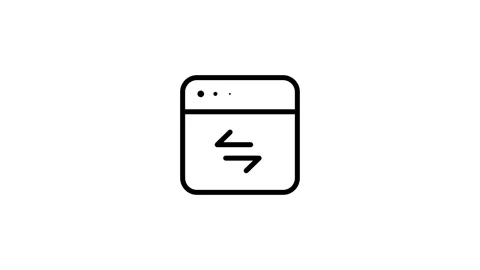 Browser Transfer Swap Exchange Arrows Icon Stock Footage 335591747