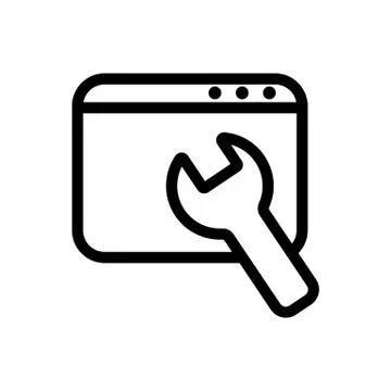 Browser tuning icon vector. Isolated contour symbol illustration Stock Illustration