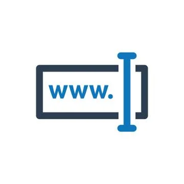 Browser URL typing  icon Illustrazione stock