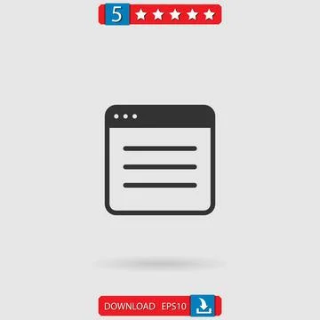 Browser vector icon Stock Illustration
