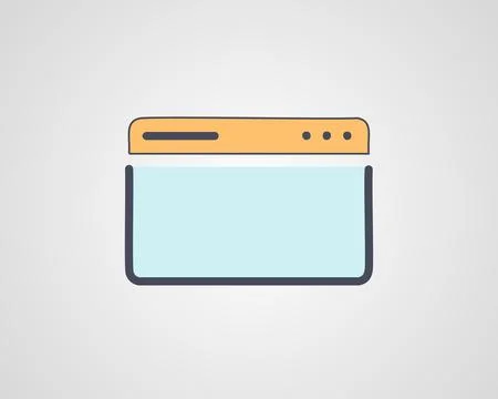 Browser vector icon. Illustration isolated for graphic and web design. Stock Illustration