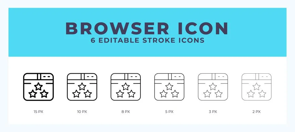 Browser vector icon for web and app. Editable stroke vector illustration Stockillustratie