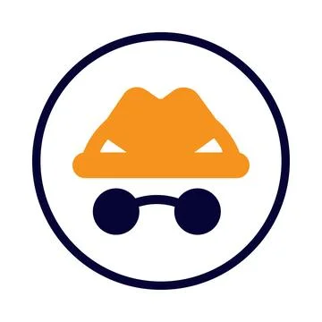 Browser, web, incognito, browser web page incognito access icon Stock Illustration