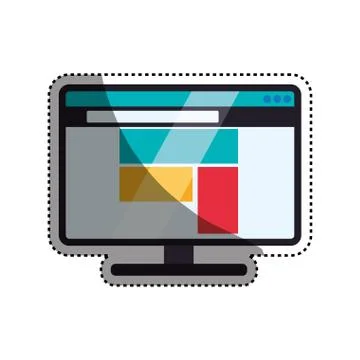 Browser web interface Stock Illustration