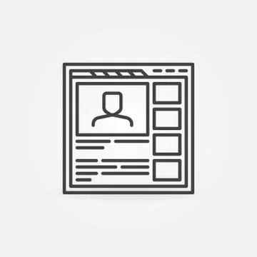 Browser Web Page or Window vector outline concept icon Stock Illustration