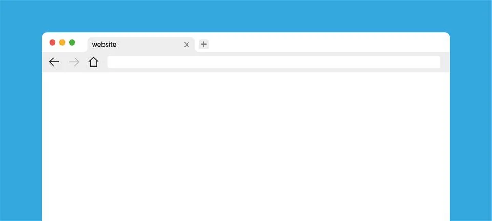 Browser Website Search Internet Vector Tab Template Stock Illustration