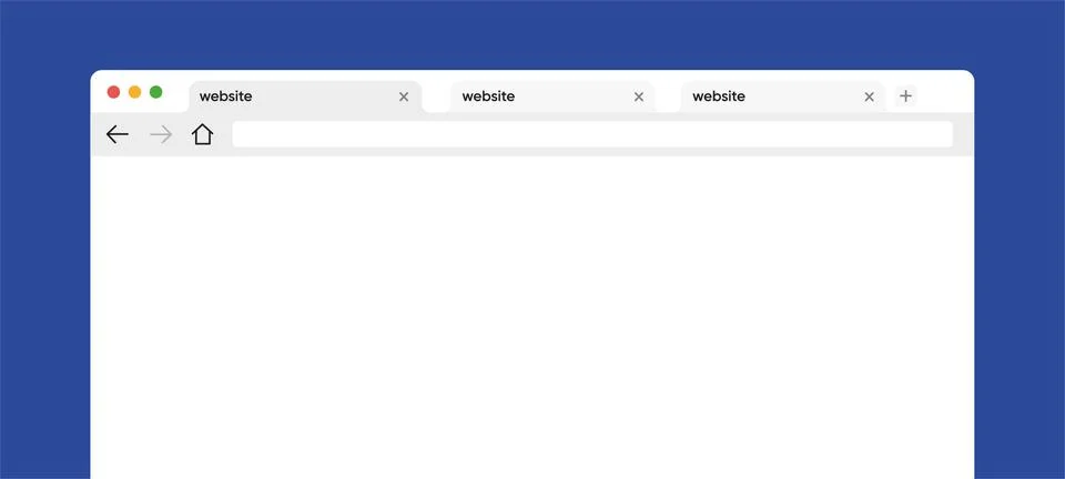 Browser Website Search Internet Vector Tab Template Stock Illustration