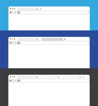 Browser Website Search Internet Vector DifferentTabs Template Stock Illustration