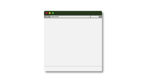 Browser Website Window Bar Animation with Animated Tabs 4k animated Stock Footage 307417392