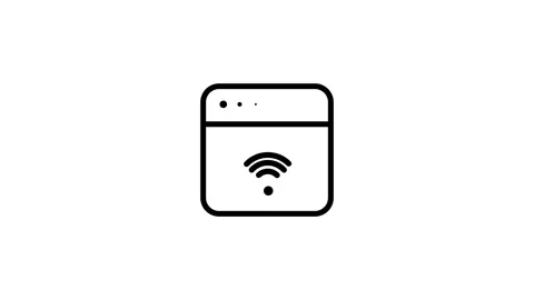 Browser WiFi Wireless Signal Internet Icon Stock Footage 335591748