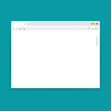 Browser window, blank web page vector template Stockillustratie