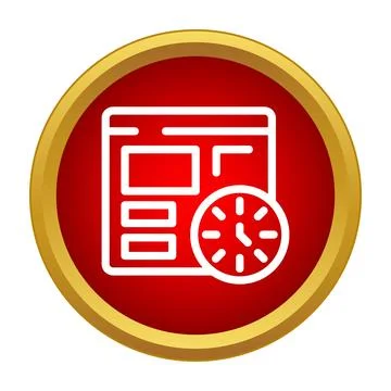 Browser window with clock icon for time management イラスト素材