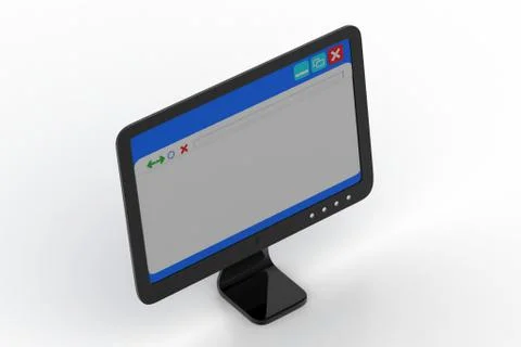 Browser window on computer Free Stock Illustration