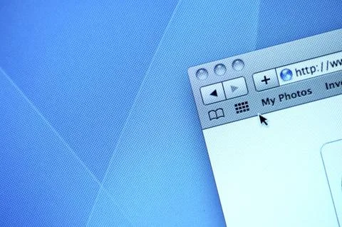 Browser window - computer screen. Stock Photos