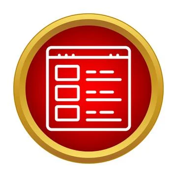 Browser window with content for web design icon Illustrazione stock