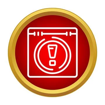Browser window displaying an alert error warning notification Stock Illustration