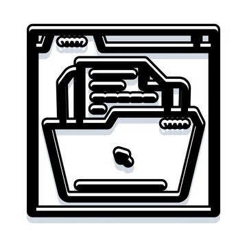 Browser window displaying digital document file folder 스톡 일러스트