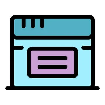 Browser window displaying important information with menu bar Stock Illustration