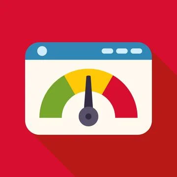 Browser window displaying internet connection speed test Stock Illustration