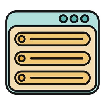 Browser window displaying a list of selectable items Illustrazione stock