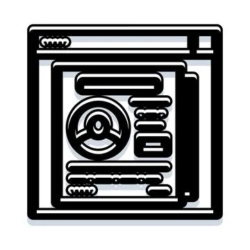 Browser window displaying user profile settings interface Stock Illustration