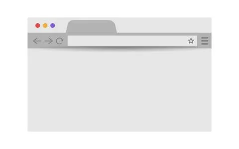 Browser window empty template mockup design vector isolated イラスト素材