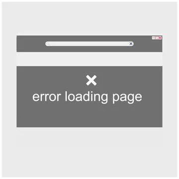 Browser window with error message. Vector illustration in flat design. Eps 10 스톡 일러스트
