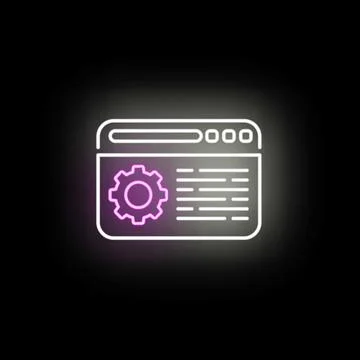 Browser window with gear icon for web optimization 스톡 일러스트