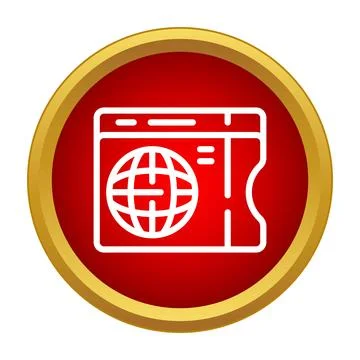 Browser window with global network icon for internet connection Illustrazione stock