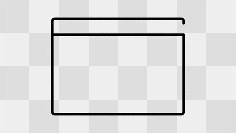 Browser window icon animation isolated on white alpha channel background. 4K Stock Footage 154771748