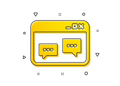 Browser Window icon. Chat speech bubbles. Vector Stock Illustration