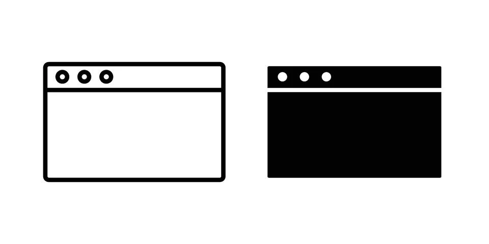 Browser window icon graphic element. web icon set 스톡 일러스트