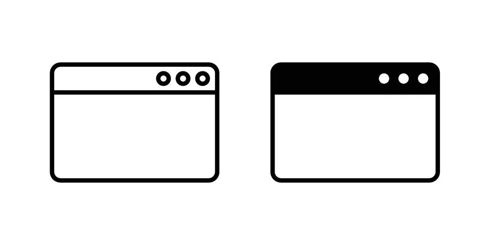 Browser window icon Illustration Eps10 for web or app 스톡 일러스트