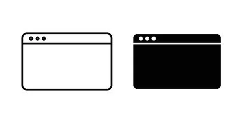 Browser window icon symbol. Flat Vector illustration Stockillustratie
