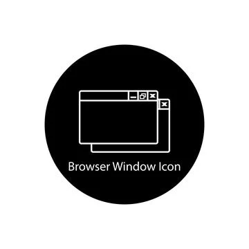 Browser window icon vector 库存插图